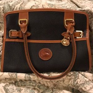 Vintage Dooney and Bourke Navy satchel bag